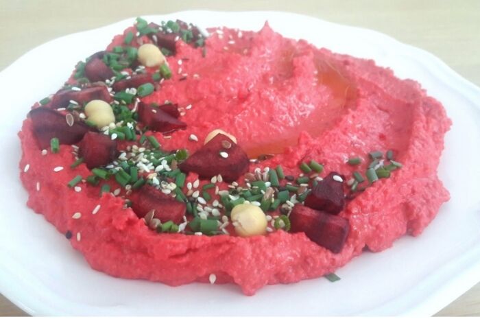Vibrant Homemade Beetroot Hummus Dip
