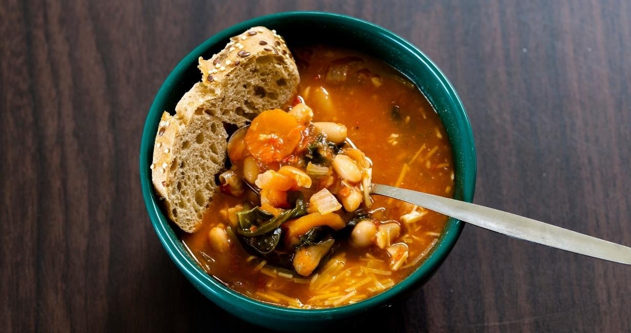 Assuaged-Blog-Tuscan-White-Bean-Soup-Bread-Blue-Bowl-Image