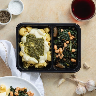 Italian-Pasta-Bowl-with-Pesto-Cream-Tuscan-Braised-Kale