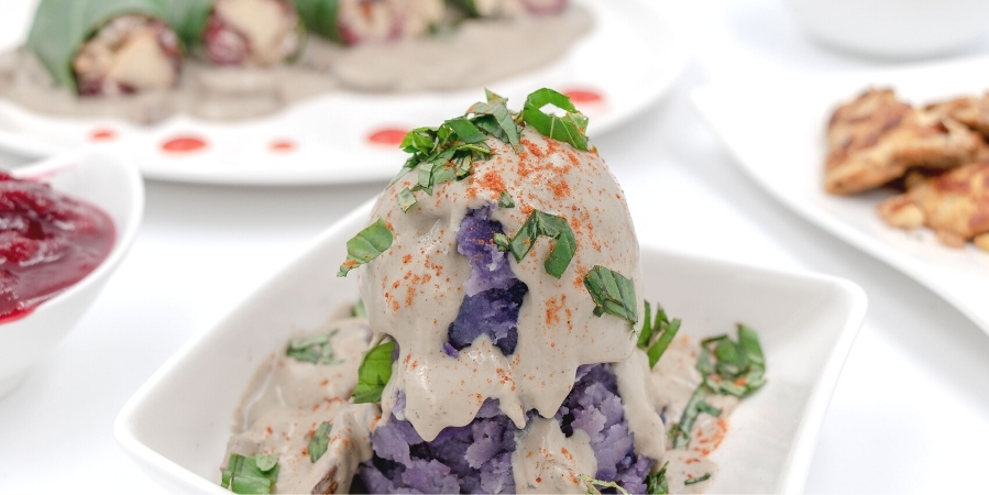 Antioxidant Purple Power Mashed Potatoes with Gravy