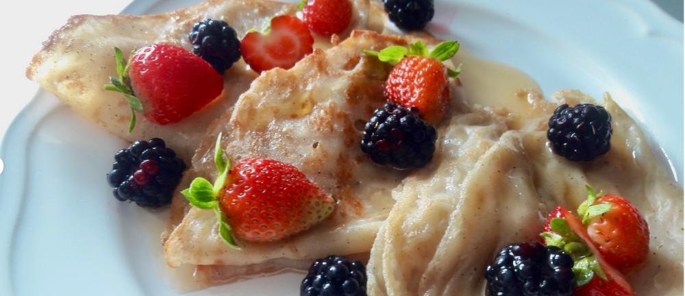 Raspberry Maple Crepes