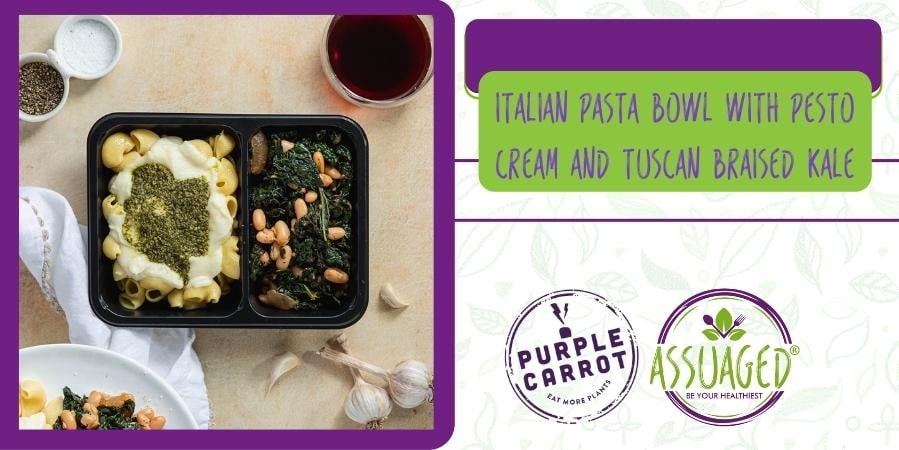 Italian-Pasta-Bowl-with-Pesto-Cream-and-Tuscan-Braised-Kale