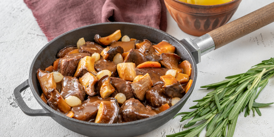 Mushroom Bourguignon-Assuaged