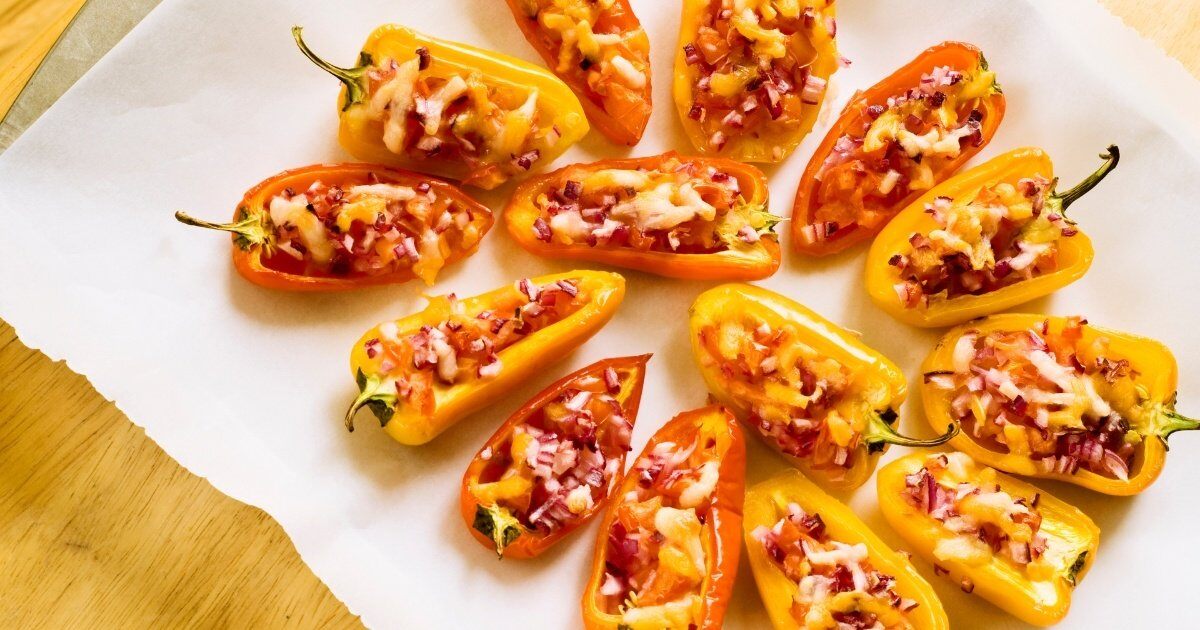 Lentil Stuffed Mini Peppers