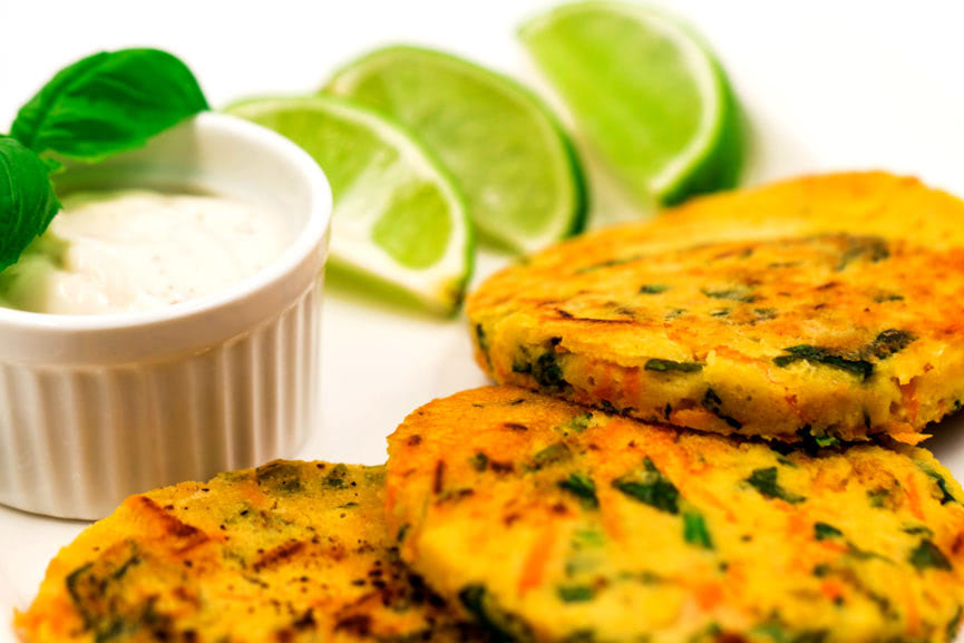 Carrot-Spinach Socca for Two or Just for You