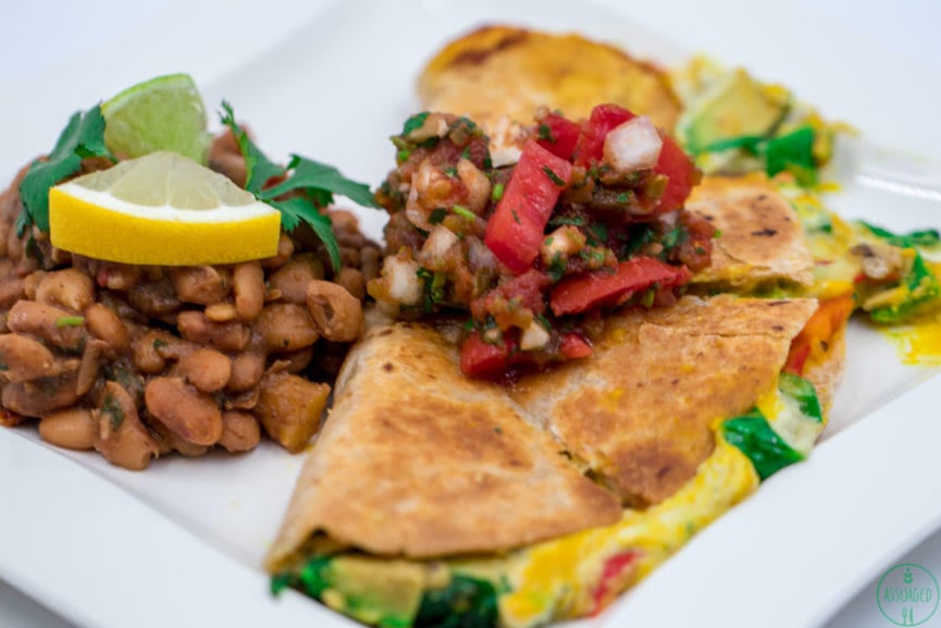 Loaded-Gooey Avocado Plant-Based Quesadillas