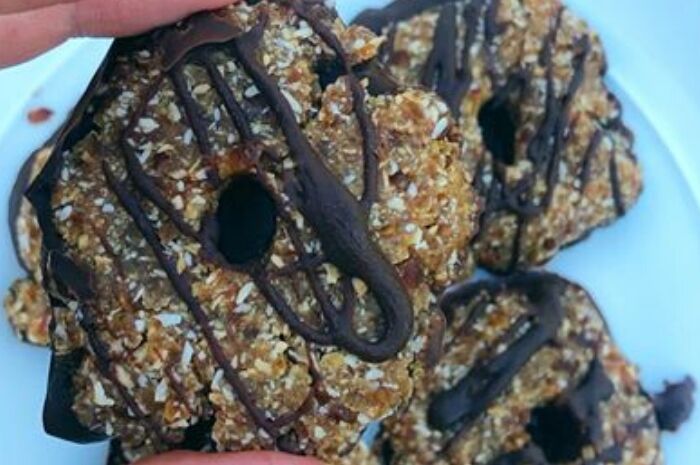 3 Ingredient Copycat Healthy Girl Scout Samoa Cookies