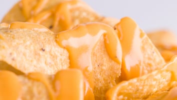 Cheesy Vegan Sauce on Tortilla Chips