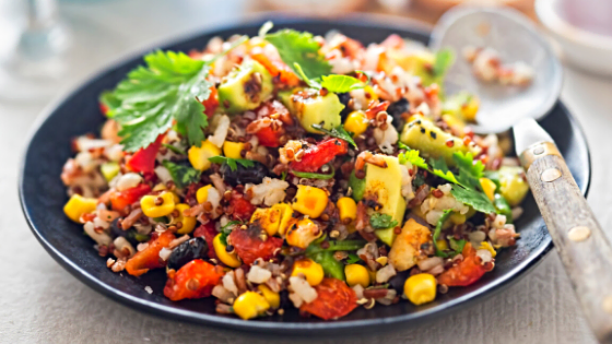 Southwestern Sweet Potato Quinoa & Avocado Salad