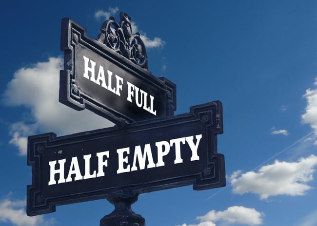 half full half empty perspective spiritual mentality