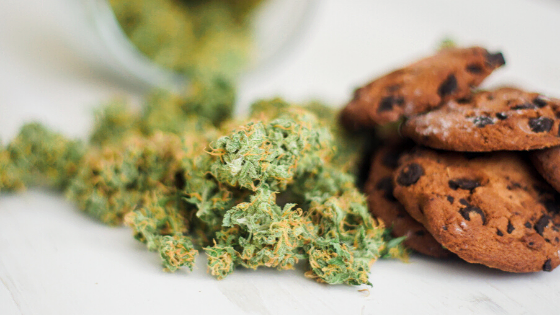 medicinal bud cookies with chocolate chips