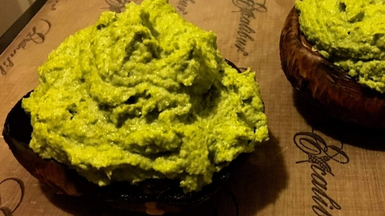 Pesto Stuffed Portobello Mushrooms