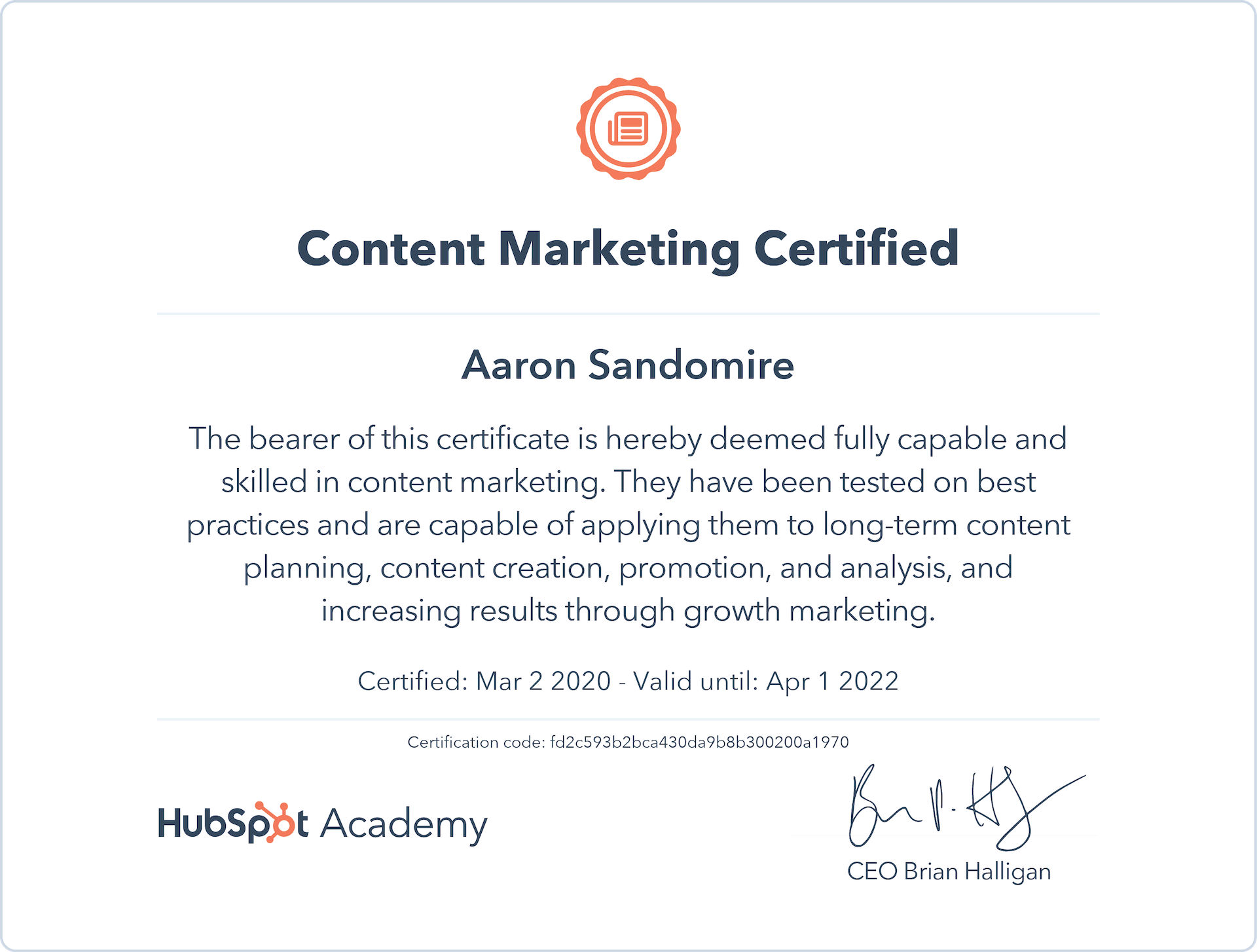 Sandomire_Content_Marketing_Certification Sandomire_Content_Marketing_Certification