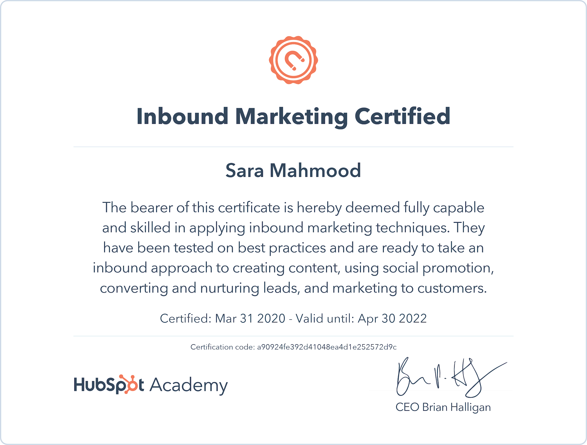 Sara Mahmood Inbound Marketing